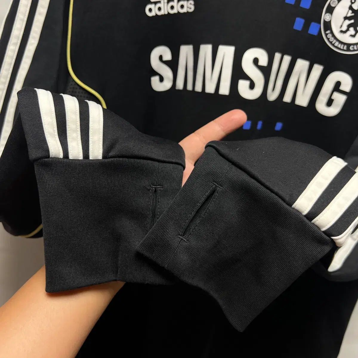 正規品/110 adidas アディダス チェルシー 11-12 トレーナー ブラック ドリルトップ ウォームアップ シェルトップ