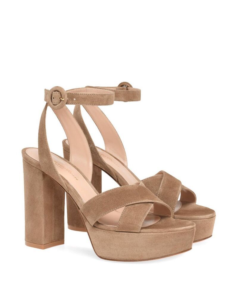 ジャンヴィト ロッシ レディース シューズ サンダル Gianvito Rossi Womensabrina Sandals Brown Suede ブラウン