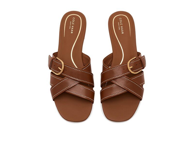 コールハーン レディース シューズ サンダル Cole Haan Velma Buckle Slide British Tan Lea タン｜詳細画像