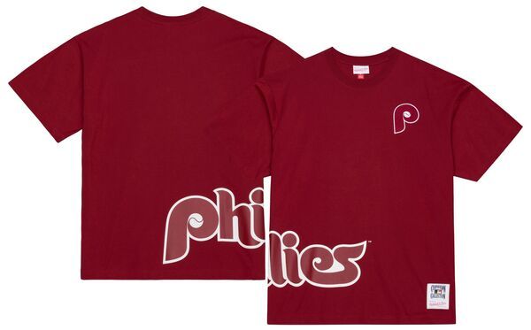 ミッチェルネス レディース トップス Tシャツ Mitchell Ness Adult Philadelphia Phillies Cardinal Playoff Win TShirt NoColo