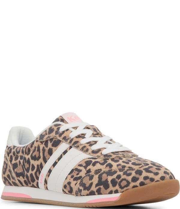 ケッズ レディース ボトムス カジュアルパンツ プリント スニーカー スエード レース Keds Womens Revivaleopard Print Suede Lace Up Sneakers T