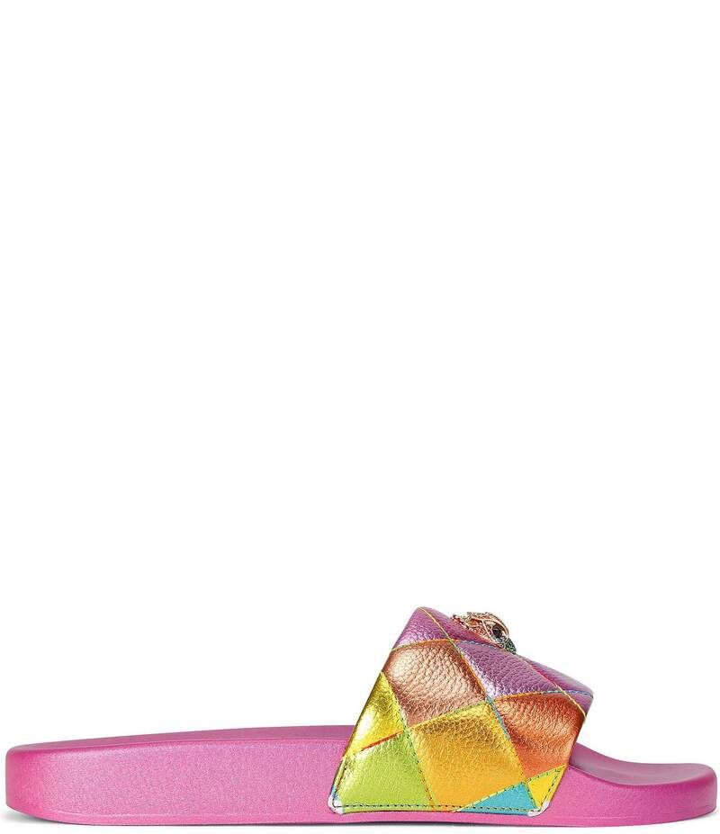 カートジェイガーロンドン レディース シューズ パンプス サンダル キルティング トール ロゴ Kurt Geiger London Meena Quilted Metallic Rainbow Lo