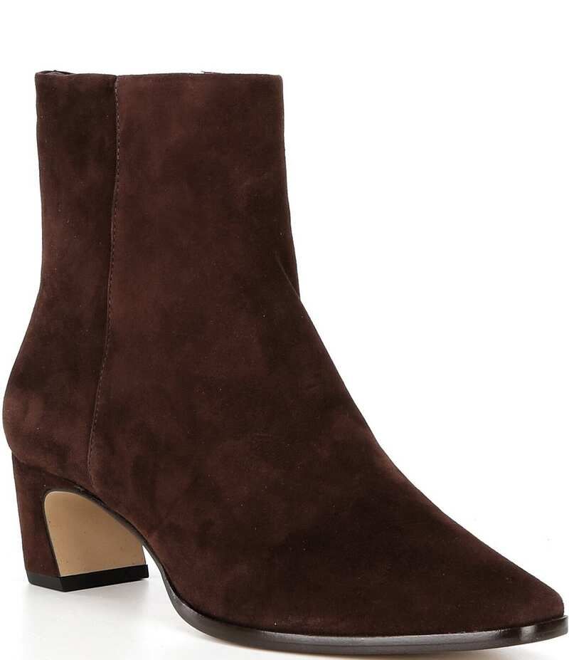 ジャンビニ レディース シューズ ブーツ・レインブーツ スエード ブーツ ヒール Gianni Bini Waltar Suede Snip Toe Kitten Block Heel Booties