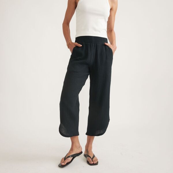 マリーン レイヤー レディース ボトムス カジュアルパンツ Marine Layer Womens Cali Double Cloth Pant Black ブラック