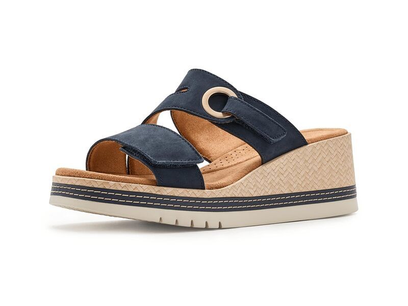 クラークス レディース シューズ ヒール Clarks Kidiki Cove Navy Nubuck ネイビー