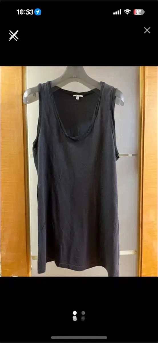 Clu クリュ 黒 ノースリーブ Tシャツ L