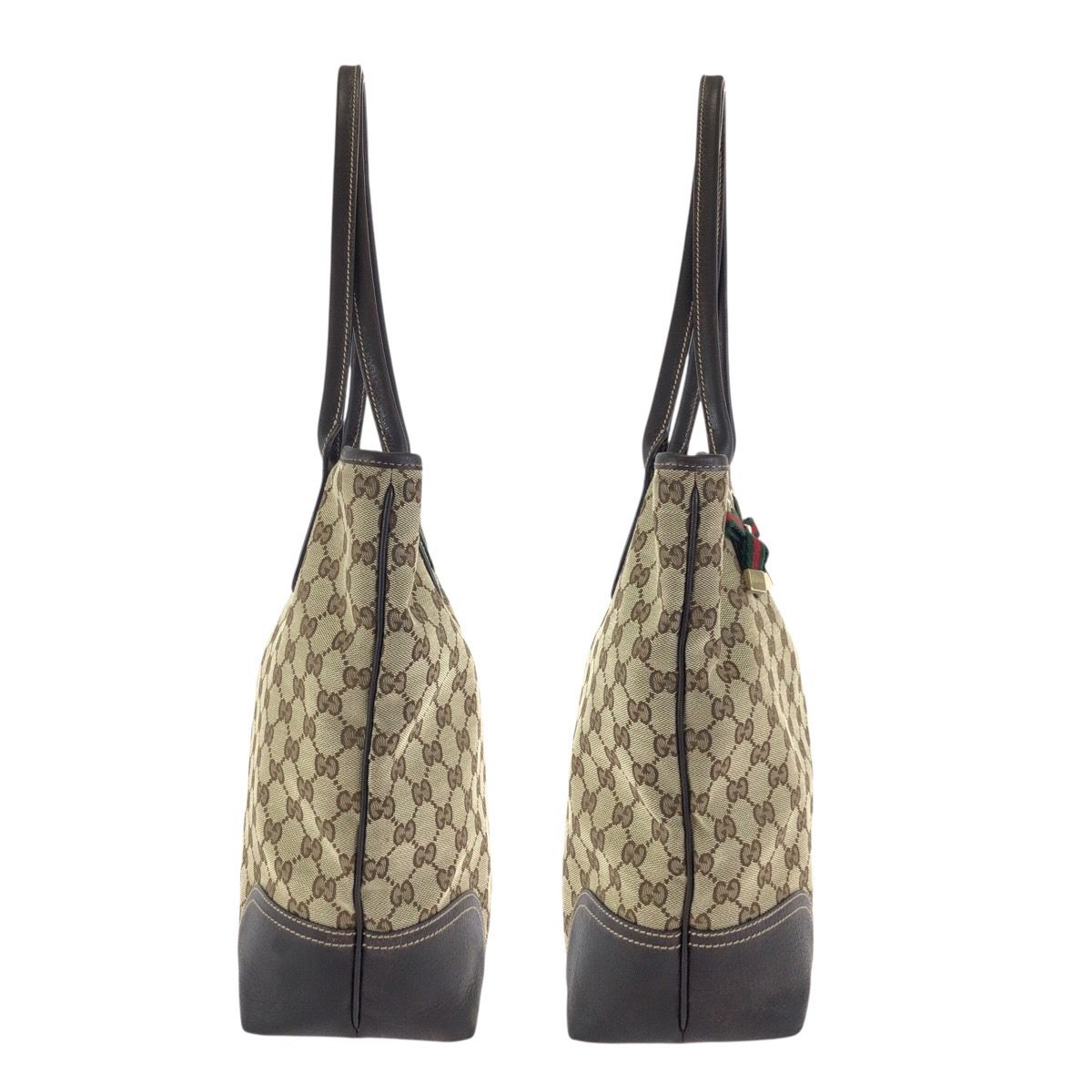 美品 GUCCI グッチ プリンシー ベージュ ブラウン ゴールド金具 GG 
