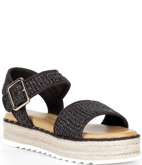 ジャンビニ レディース シューズ サンダル プラットフォーム Gianni Bini Keegan Raffia Espadrille Platform Sandals Dark Brown Roas