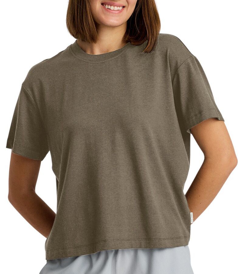 フリー フライ レディース トップス Tシャツ Free Fly Womens Bamboo Current Boxy TShirt Fatigue