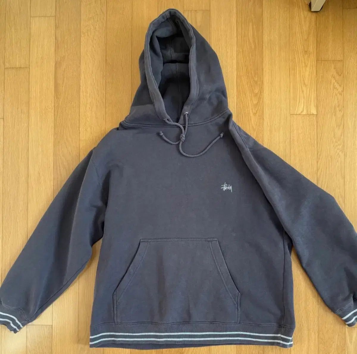 00s STUSSY ステューシー フーディー チャコール ヴィンテージ STUSSY ステューシー フーディー