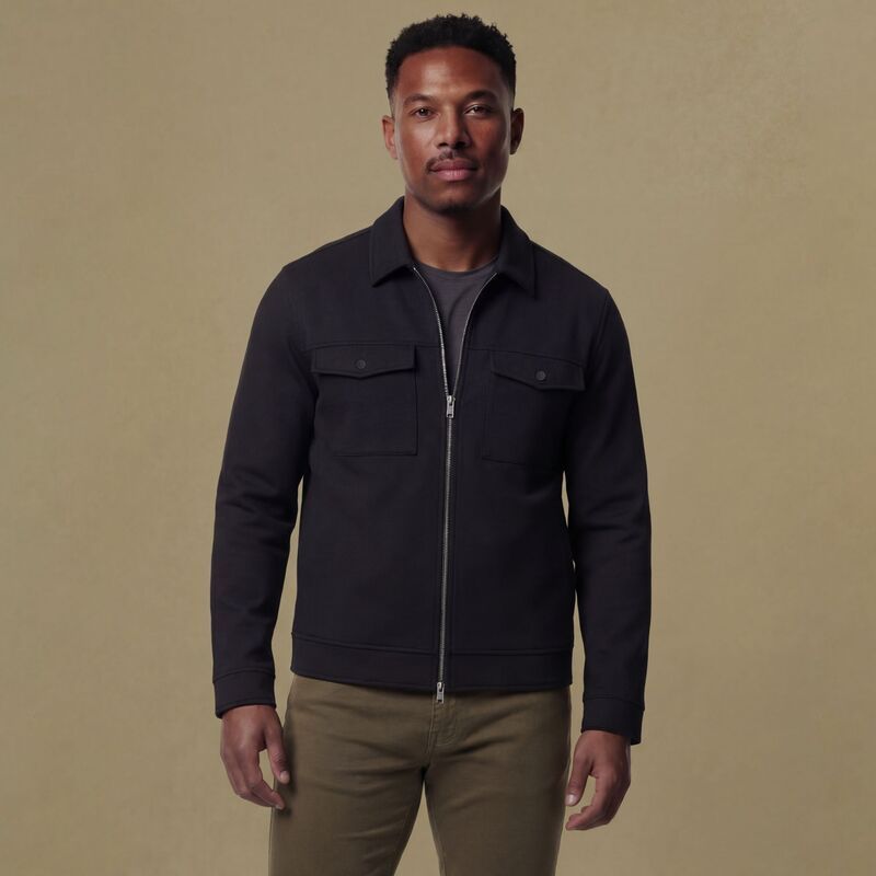 ヴァースト メンズ アウター パーカー・スウェット シャツ フリース ジャケット VRST Mens Pinnacle Fleece Shirt Jacket Pure Black ブラック