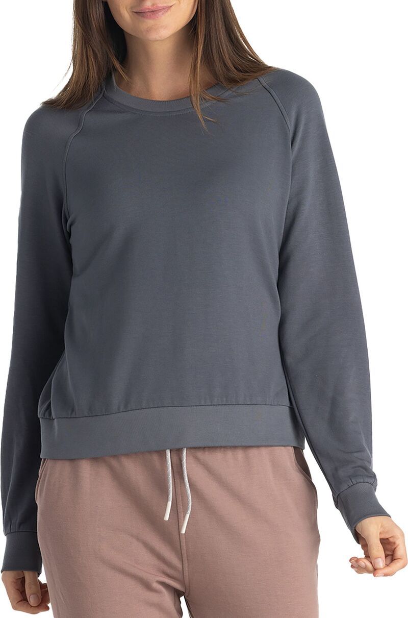 フリー フライ レディース アウター パーカー・スウェット フリース Free Fly Womens Bamboo Lightweight Fleece Crew Storm Cloud