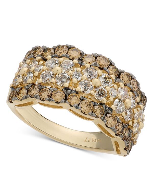 ル ヴァン レディース アクセサリー リング Le Vianude Diamond Chocolate Diamond Scalloped Multirow Ring 214 ctw in 14k R