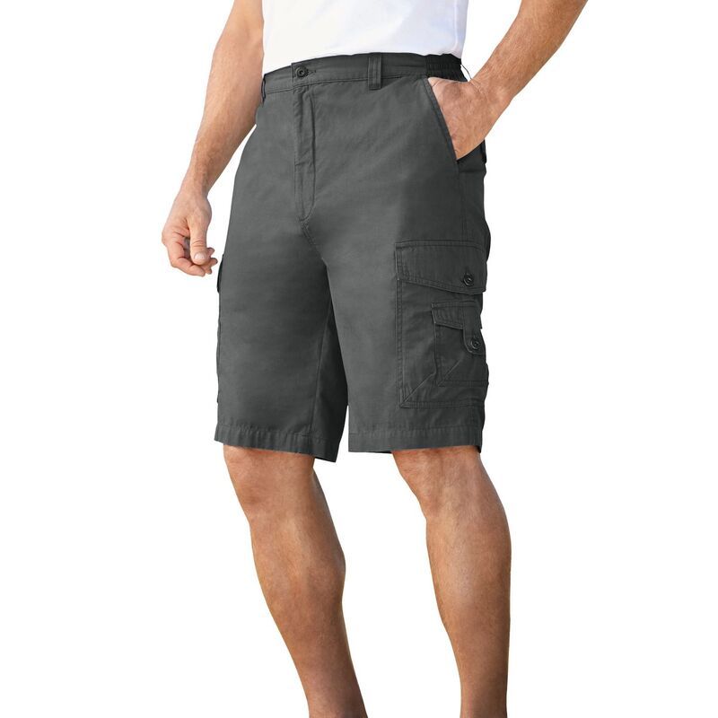 キングサイズ レディース ボトムス ハーフパンツ・ショーツ トール ショートパンツ KingSize Mens Big Tall 10 Sidelasticanyon Cargo Shortsteel