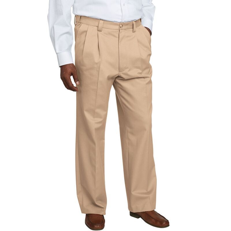 キングサイズ レディース ボトムス カジュアルパンツ リラックスフィット プリーツ トール KingSize Mens Big Tall Relaxed Fit WrinkleFreexpandabl
