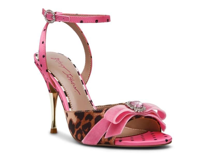 ベッツィジョンソン レディース シューズ サンダル Betsey JohnsonQuincyy Sandal Multicolor Leopard PrintPolka Dot マルチカラー