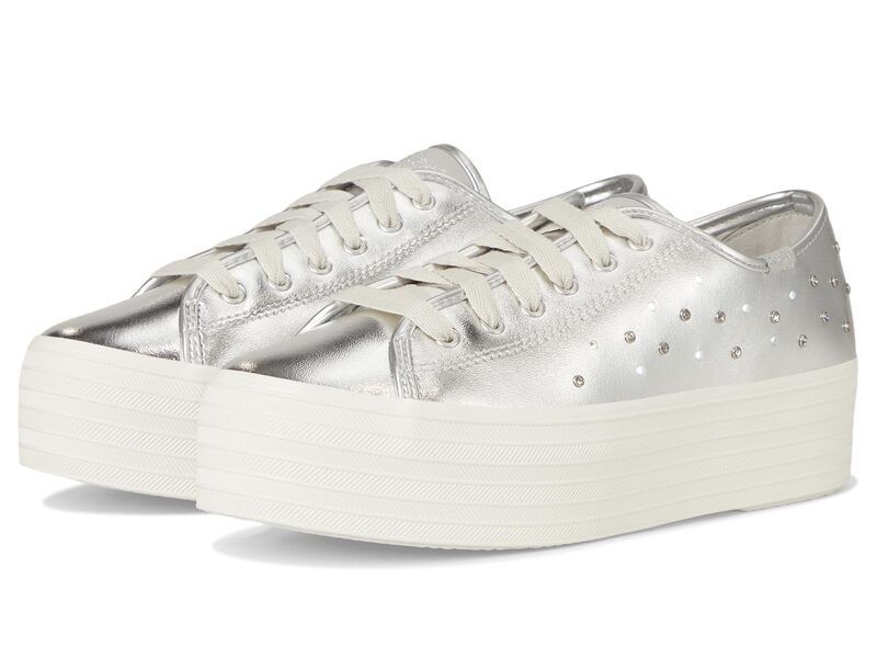 ケッズ レディース シューズ スニーカー レザー Keds Triple Up Leather Silver Light Up シルバー