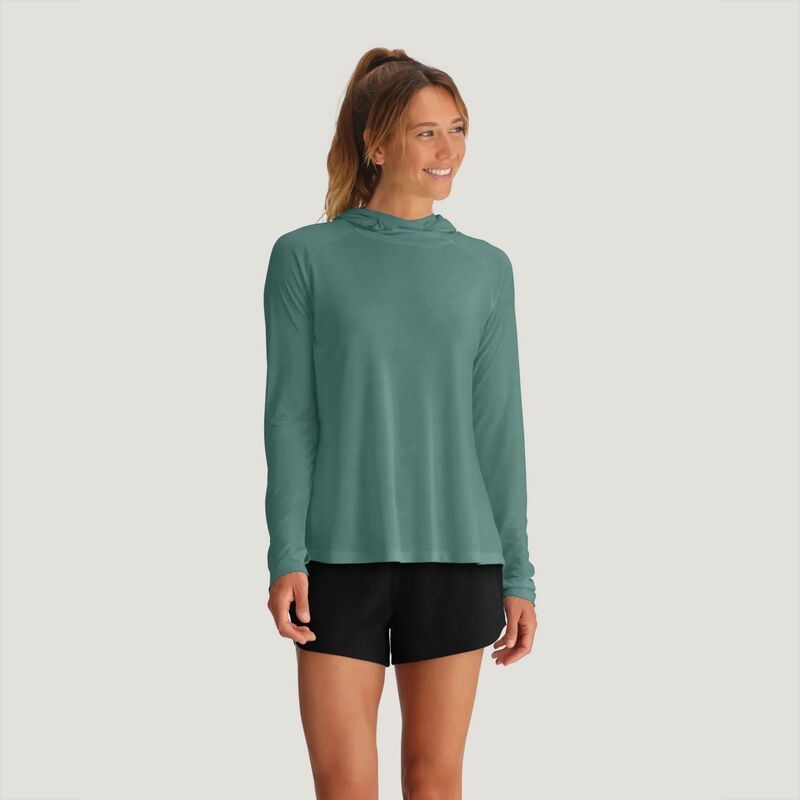 フリー フライ レディース トップス シャツ パーカー Free Fly Womens Bamboo Lightweight Hoodie II Sea Pine