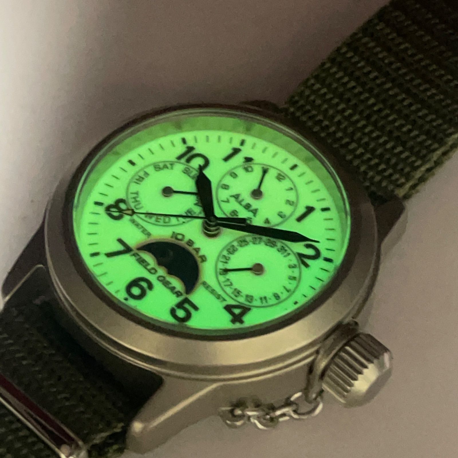 希少デッドストック SEIKO セイコー アルバ フィールドギア 全面ルミ