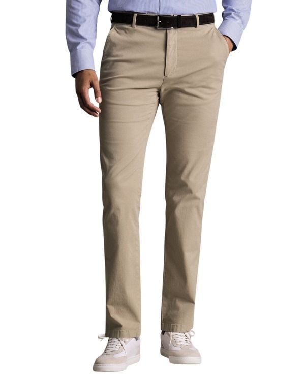 チャールズティリット メンズ ボトムス カジュアルパンツ スリムフィット Charles Tyrwhitt Slim Fit Lightweight Chinos Dark Tan タン