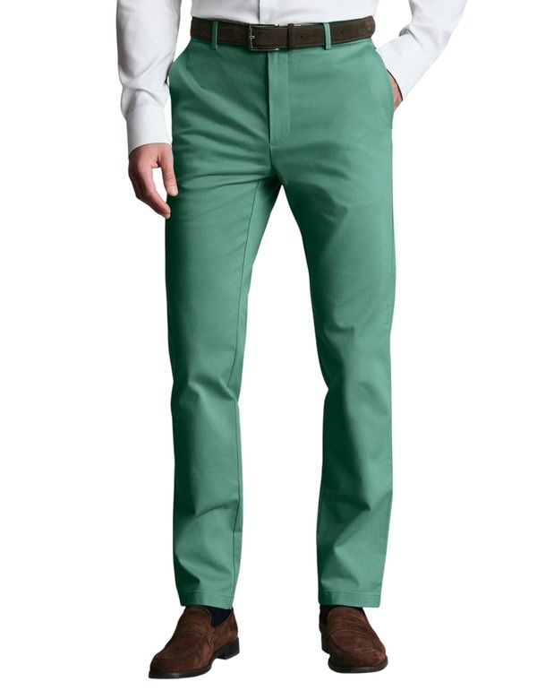 チャールズティリット メンズ ボトムス カジュアルパンツ Charles Tyrwhitt Ultimate Chino Mid Green グリーン