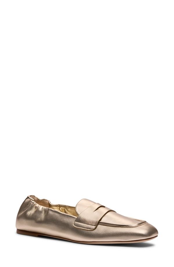 スチュアート ワイツマン レディース シューズ スリッポン・ローファー Stuart Weitzman Brynt Penny Loafer Light Gold ゴールド