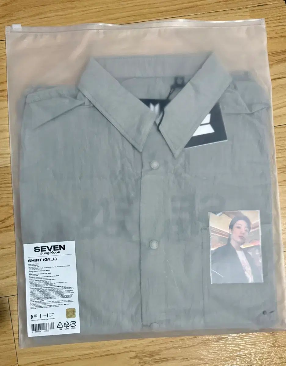 SEVEN ジョングク(JUNGKOOK・JK・グク) シャツ (GY_L) + トレカ 9,606円