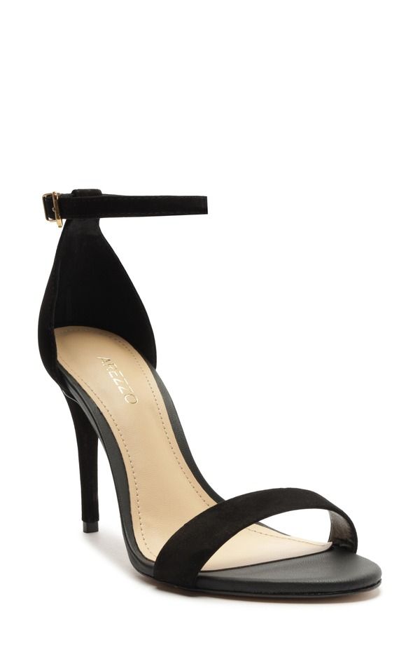 アレッツォ レディース シューズ ヒール サンダル アンクル Arezzo Isabelli Ankle Strap Sandal Black Gold ブラック