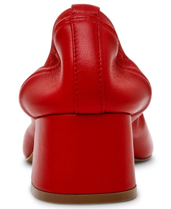 スティーブ マデン レディース シューズ パンプス ヒール Steve Madden Womens Coretta Block Heel Ballet Pumps Red Leather レッド