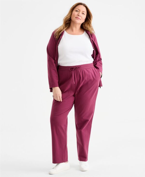 スタイルアンドコー レディース ボトムス カジュアルパンツ スウェットパンツ Style Co Womens Mid Rise DrawstringWaist Sweatpants New Brick