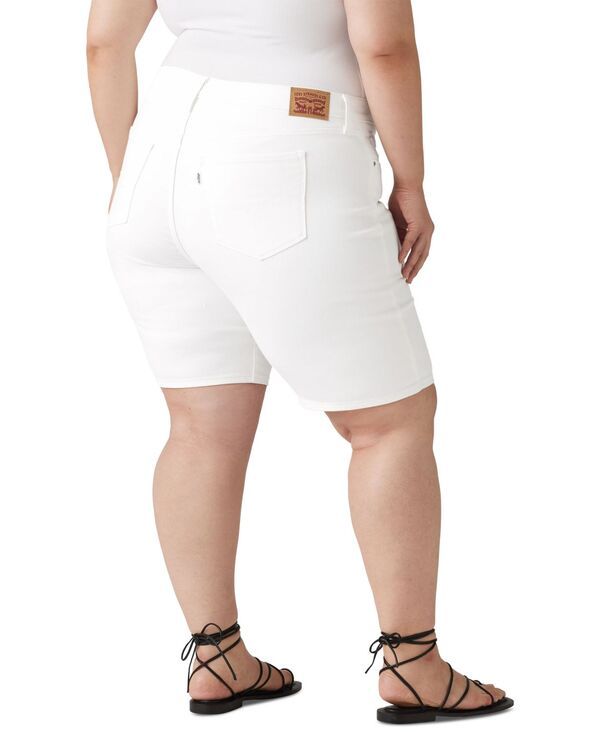 リーバイス レディース ボトムス ハーフパンツ・ショーツ ショートパンツ Levis Womens MidRise Shaping Bermuda Shorts Chalk White ホワイト