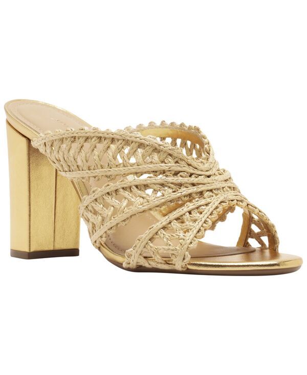 アレッツォ レディース シューズ サンダル ヒール Arezzo Womens Ciara High Block Heel Sandals Natural Gold ゴールド