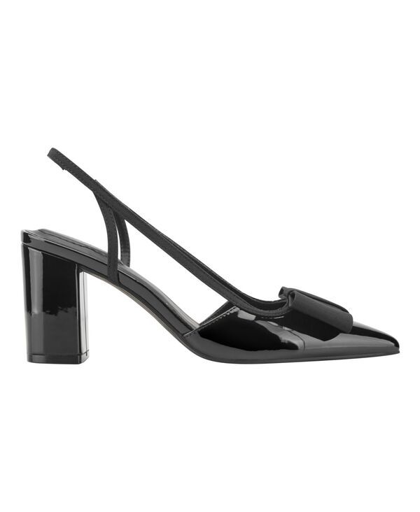 バンドリーノ レディース シューズ パンプス ヒール Bandolino Womensanessa Bow Block Heel Slingback Pumps Black Patent ブラック