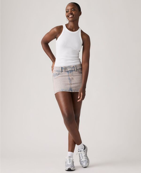リーバイス レディース ボトムスカート ミニ Levis WomenslimFit Superlow Mini Skirt Rose Water Skirt