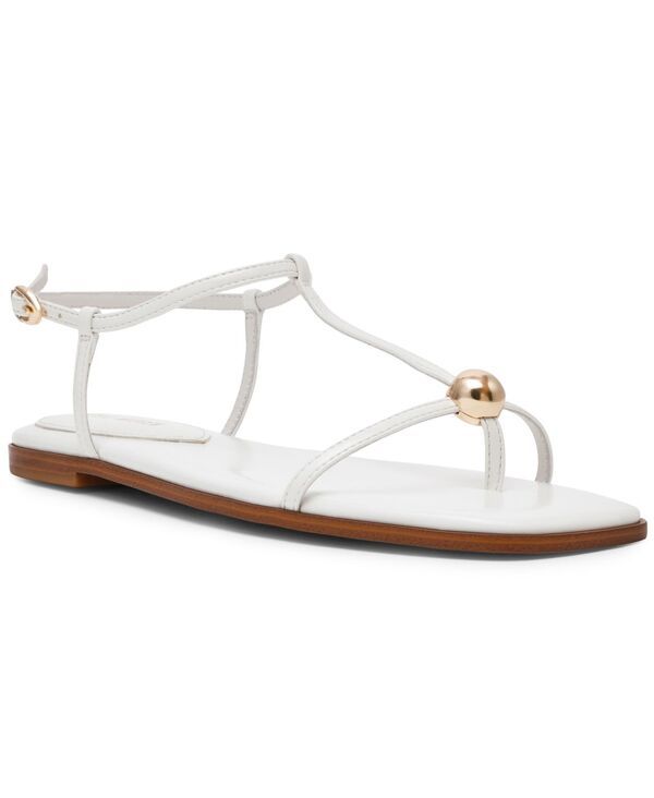 スティーブ マデン レディース シューズ サンダル Steve Madden Womens Ritzy BallStud Square Toe Flat Sandals Bone