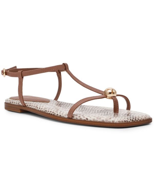 スティーブ マデン レディース シューズ サンダル Steve Madden Womens Ritzy BallStud Square Toe Flat Sandals TanSnake タン