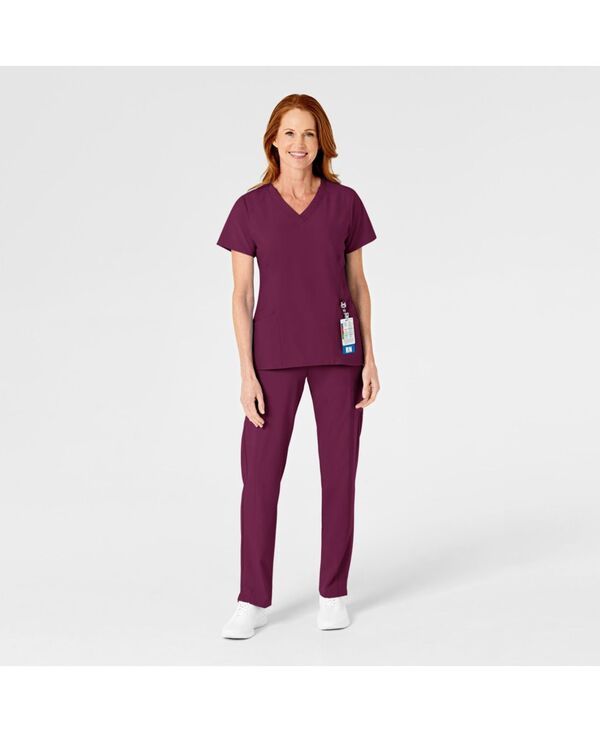 ウィンク レディース ボトムス カジュアルパンツ Wink Womens W123 Flat Front Cargo Scrub Pant Wine ワイン