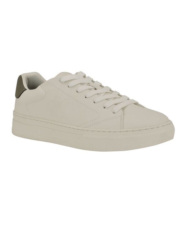 カルバンクライン メンズ シューズ スニーカー レース Calvin Klein Mensollyz LaceUp Casual Sneakers WhiteDark Green ホワイト