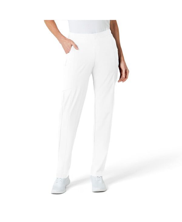 ウィンク レディース ボトムス カジュアルパンツ Wink Womens W123 Flat Front Cargo Scrub Pant White ホワイト