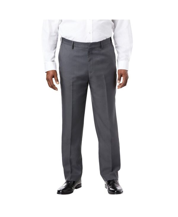 キングサイズ メンズ ボトムス カジュアルパンツ トール KingSize Big Tall Easy Movement PlainFront Expandable Dress Pants Grey