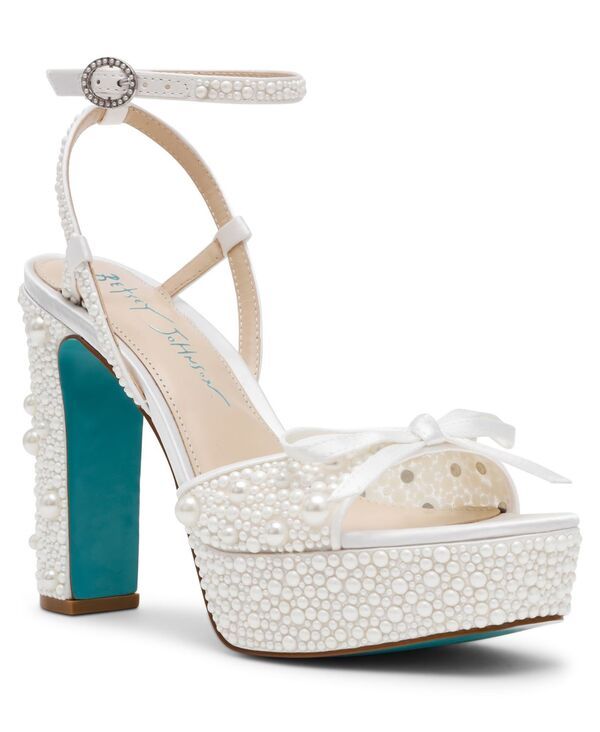 ベッツィジョンソン レディース シューズ サンダル プラットフォーム Betsey Johnson Womens Enola Platform Evening Sandals Pearl パール