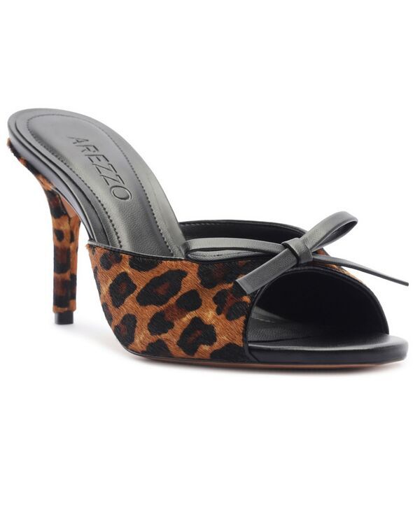 アレッツォ レディース シューズ サンダル Arezzo Womens Bowie Mid Stiletto Sandals Leopard アニマル
