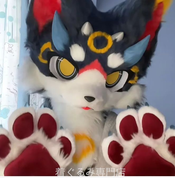 狼　犬　猫　着ぐるみ ヘッド全頭　ヘッド ケモノ ファースーツ ぬいぐるみ コスプレ コスチューム Kurumi 一点物 C952