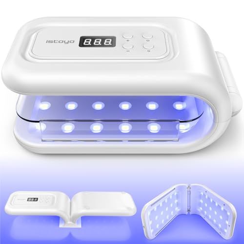 ISTOYO 180°自由に調整可能なUVレジンランプ、36個のLED両面ランプ、レジン硬化用、ジェルネイルランプ、日本語取扱説明書、7つのタイマー設定（30/60/90/120/180/300/360秒）★m 67b6f626