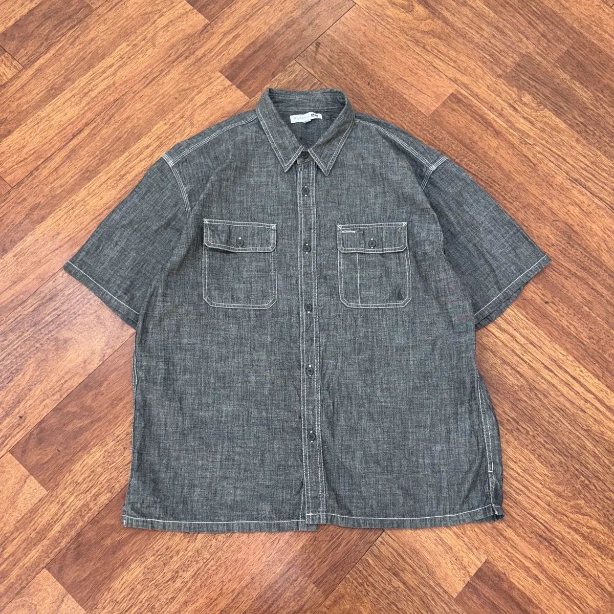XL(110) UNIQLO ユニクロ x J W Kinloch Anderson(キンロックアンダーソン) シャンブレー 半袖 シャツ