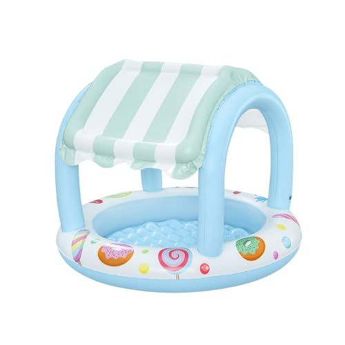 【新品】Bestway Sweet Shoppe Shaded 子供プール 水遊び シェード付き 空気注入式 直径1.04m x 高さ84cm 52638 3a068652
