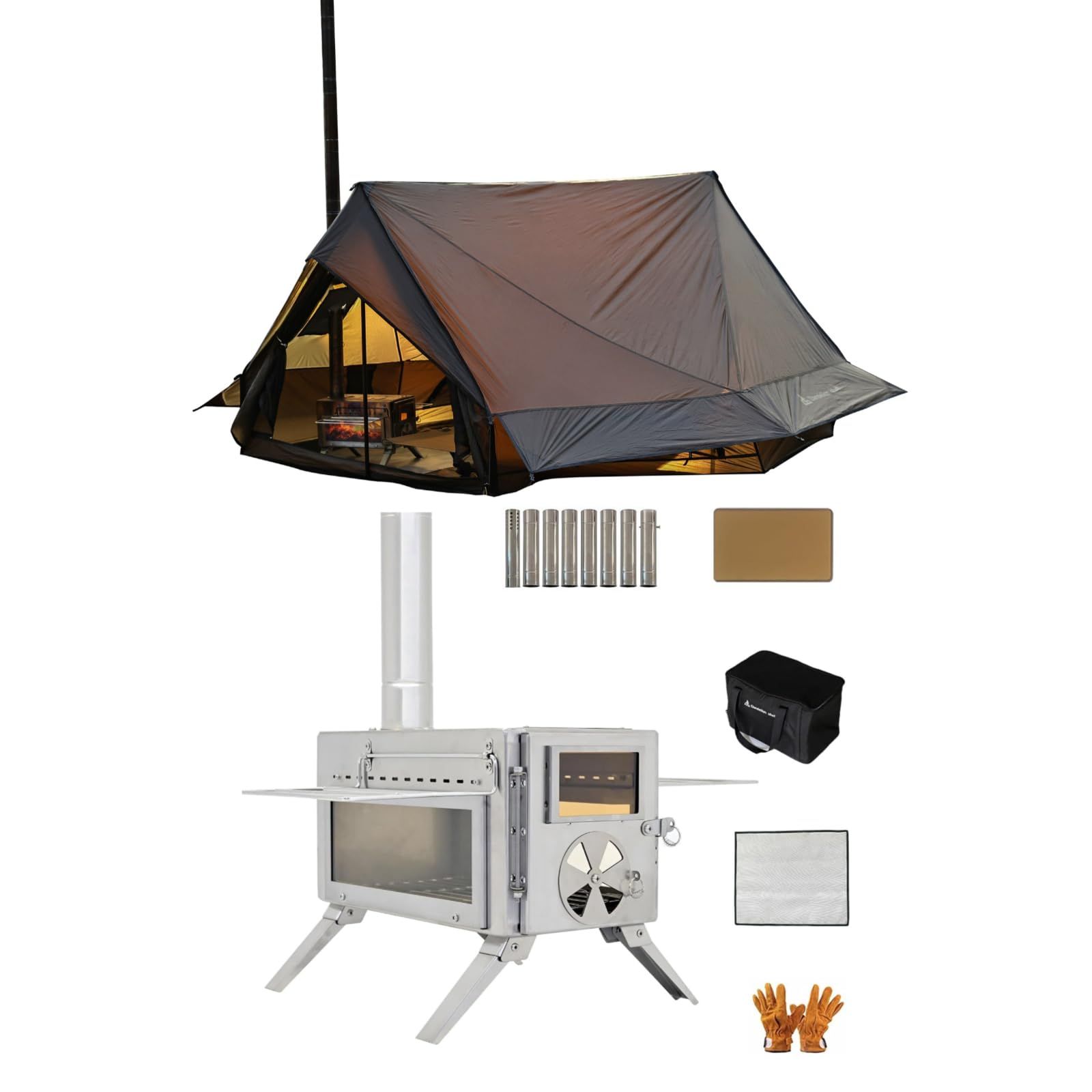 Cabin 暖房テント＋テント薪ストーブ