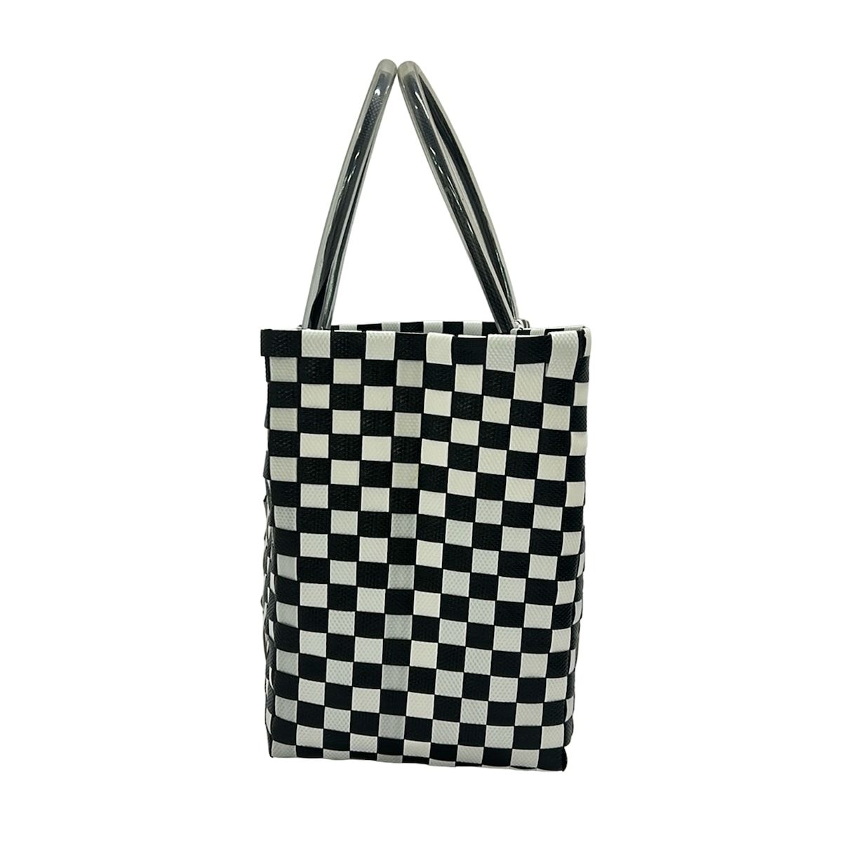 MARNI(マルニ) トートバッグ マルニマーケット 白×黒 かごバッグ