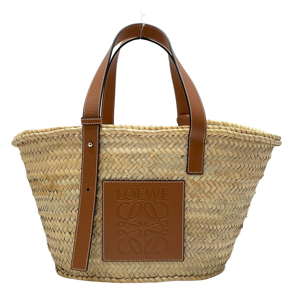 LOEWE(ロエベ) トートバッグ バスケットバッグ ミディアム 327.02.S92 ベージュ×ブラウン レザー