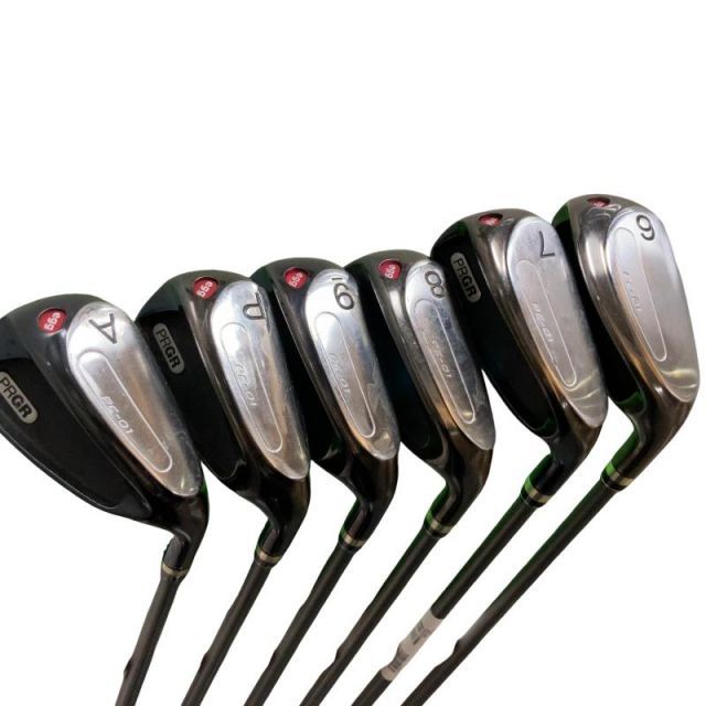 【中古】 プロギア egg POWER CAVITY 8S アイアンセット IR eggオリジナルカーボン (フレックスR) メンズ 男性用 右利き 右用 Cランク ゴルフクラブ